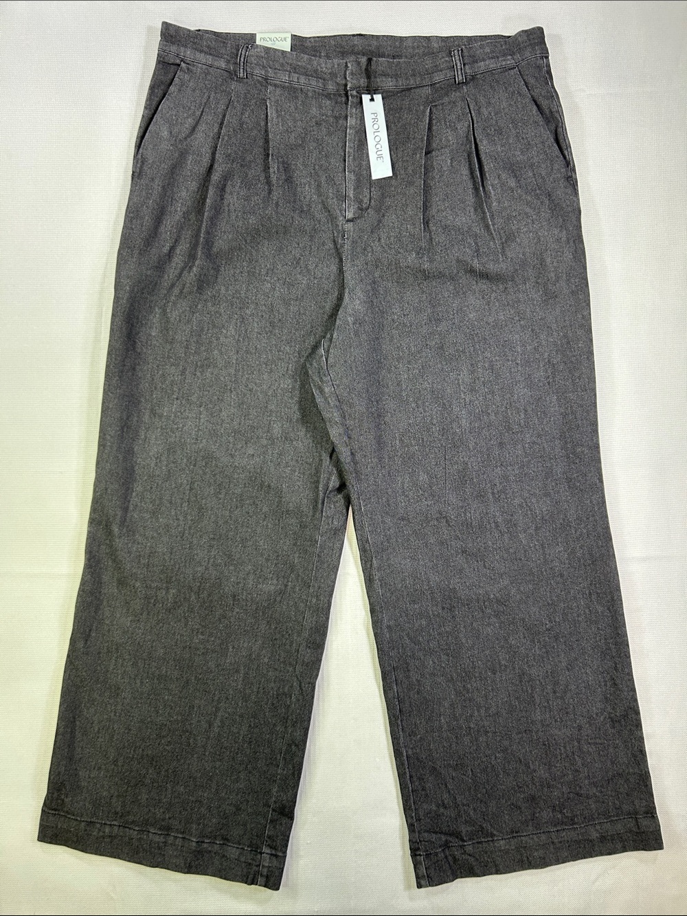 NWT Prologue Wide Leg High Rise Cropped Pants Women’s 18 Charcoal Gray